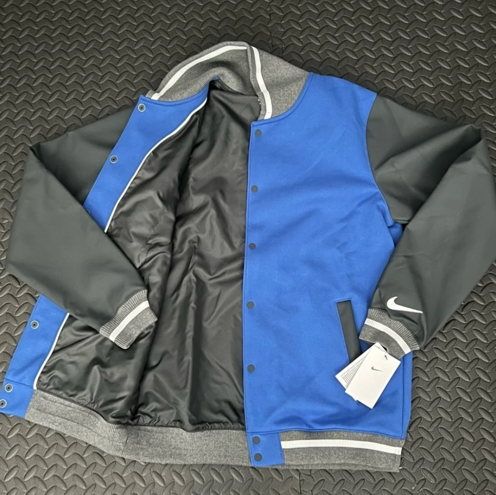 NWT Men's Nike Varsity Jacket in Blue and Black - Picture 6 of 10